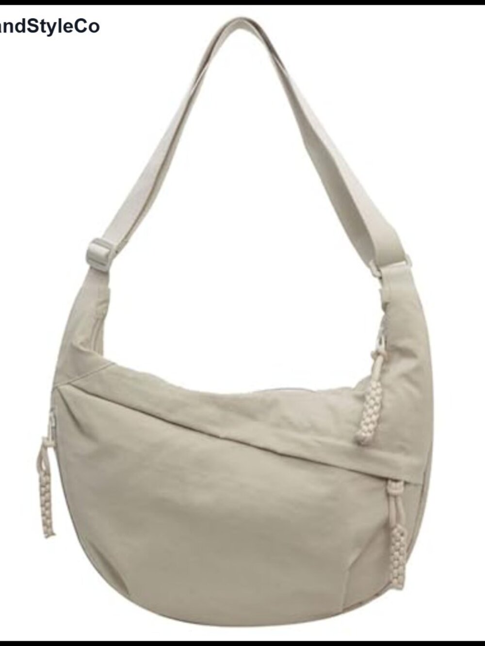 Crescent Crossbody Bag Nylon Hobo Multi-Pocket Travel Shopping